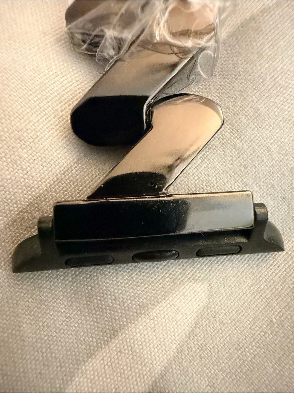 Swirled Metal Link Apple Watch Band Black New